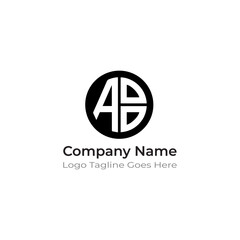 Rounded AB Symbol Logo With Clean Modern Appearance