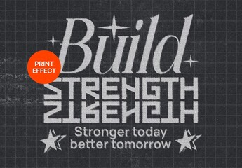 Print Text & Logo Effect Mockup