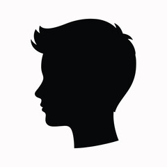 Teen head silhouette shown in youthful side profile