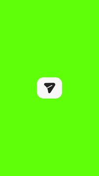 Let&rsquo;s Chat Paper Plane Animation &ndash; Vertical 4K Message Button Green Screen