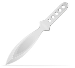 throwing combat knife weapon vector illustration isolated on white background