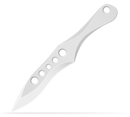 throwing combat knife weapon vector illustration isolated on white background