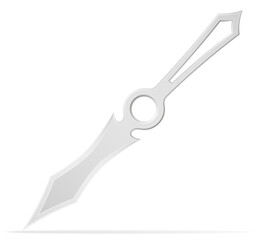 throwing combat knife weapon vector illustration isolated on white background