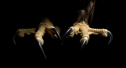 eagle claws in the darkness
