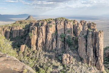 Desolation valley Dolerite cliffs, mount Camdeboo National Park, South Africa
