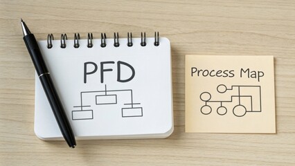 Process Flow Diagram PFD on Notebook