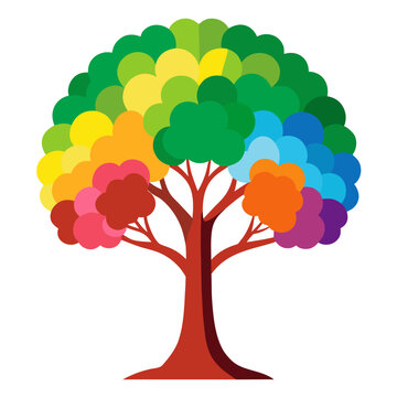 zwetschge tree on white background 