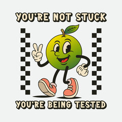 Simple and Fun Cartoon Mascot Character With Beautiful Phrase