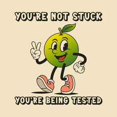 Simple and Fun Cartoon Mascot Character With Beautiful Phrase