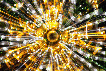 Christmas decorations with light painting effects