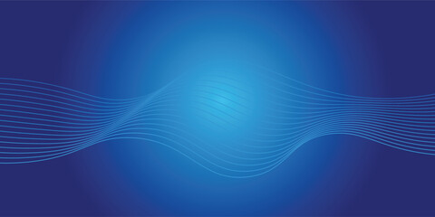 Blue gradient mesh abstract background with wavy blended lines nice for wallpaper or banner