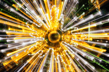 Christmas decorations with light painting effects