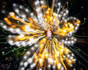 Christmas decorations with light painting effects