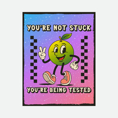 Simple and Fun Cartoon Mascot Character With Beautiful Phrase