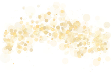 Golden bokeh lights and glitter circles abstract background with soft glow on white © MD RAYHAN MOLLAH