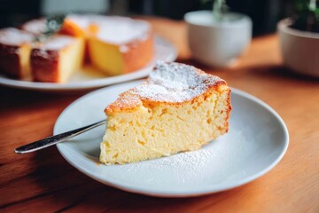 Indulging in the visual delight of homemade cake.