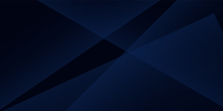 Modern Black dark navy blue silver abstract pattern background. Geometric shape. Line triangle angle fold polygon diamond 3D. Color gradient ombre. Trend