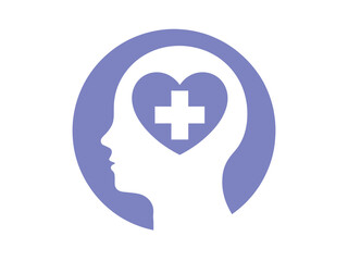 Obraz premium Mental Health Medical Symbol Logo
