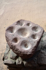 Ancient copper mining tool in Timna Valley, Israel