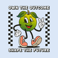 Simple and Fun Cartoon Mascot Character With Beautiful Phrase