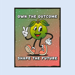 Simple and Fun Cartoon Mascot Character With Beautiful Phrase