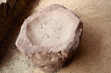 Ancient copper mining tool in Timna Valley, Israel