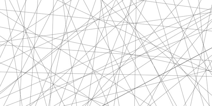 abstract black lines with white background.Creative and geometric shape with white luxury pattern and paper texture design in illustration with white line background.	