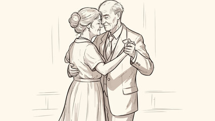 sketch of a couple
