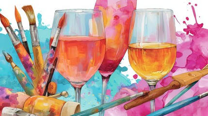 Promoting sip and paint deals with a fun and creative atmosphere.