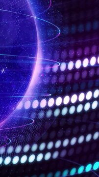A depiction of a planet enveloped in layers of modern information environment