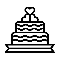 Wedding Cake line icon