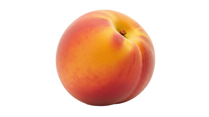 Isolated ripe peach fruit, a sweet and juicy summer treat that is rich in vitamins and fiber