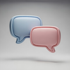 Fototapeta premium 3D speech bubble icons for chat and communication