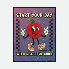 Simple and Fun Cartoon Mascot Character With Beautiful Phrase