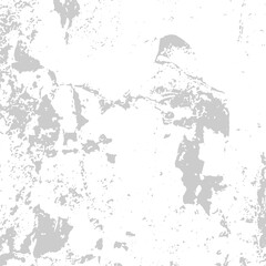 Grunge distressed background. Monochrome rough gray and white texture. Vector pattern of chips, scuffs and dirt . Vintage overlay textured effect. Old age painting surface