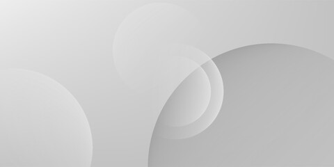 Abstract white background with circles. Simple dynamic shapes with trendy gradient composition. Fluid shapes composition.- Vector