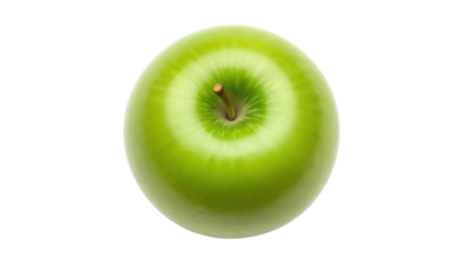 Isolated Granny Smith apple fruit still life studio close up, fresh natural organic food concept