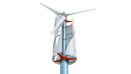 Isolated vertical axis wind turbine power generator electricity clean energy renewable