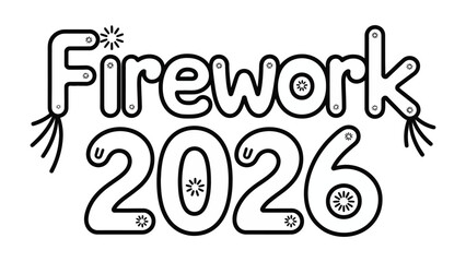 Fireworks 2026: An abstract illustration for events. A celebratory illustration, perfect for events. 