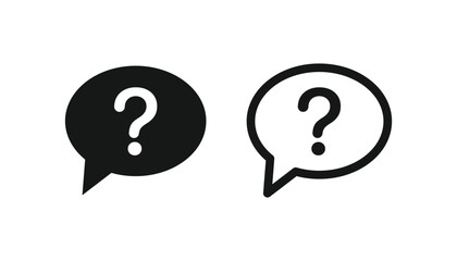 Question bubble vector icon. Help question icon. Question mark vector