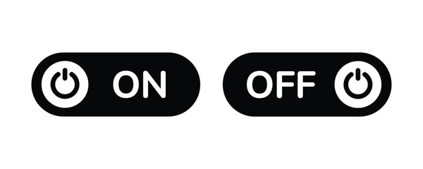 Start and shut down button symbol. On and off icon. Switch on switch off icon