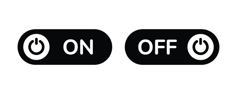 Start and shut down button symbol. On and off icon. Switch on switch off icon