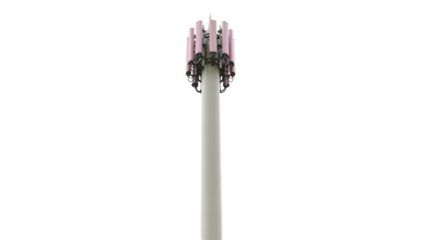 Isolated Cellular Tower on Pole for Wireless Cell Phone Signals and Mobile Devices Use