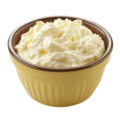 Fresh Cottage Cheese in a Ceramic Bowl