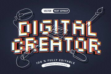 Digital Creator Vector Text Effect