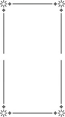 Elegant Border Design: A minimalist, timeless border design graces a clean, open space, perfect for adding a touch of sophistication to any creative project.