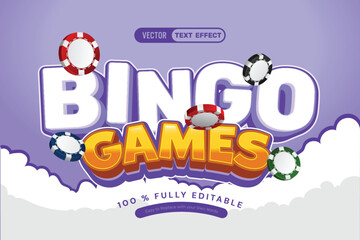 Bingo Game Vector Text Effect