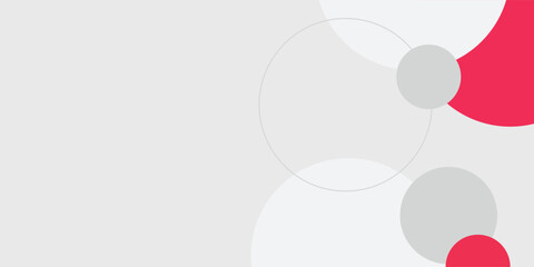 Red flat shape and white fluid blob, grey liquid stain and red geometric form. Set of isolated abstract white spot with gradient or dynamic color. Background for card or template design for flyer