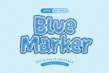 Blue Marker Editable Text Effect