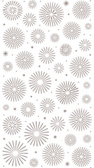 Celestial Burst Pattern: A captivating pattern of radiant starbursts, each radiating unique energy and visual allure, creating a mesmerizing display of symmetry and artistic expression.